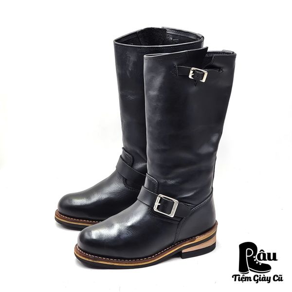  |SIZE 38| BLACK STEEL TOE ENGINEER BOOT AS38-7150 