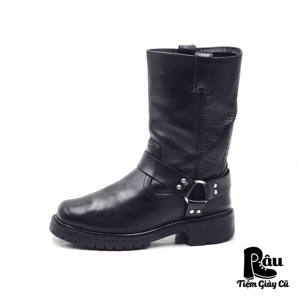  |SIZE 40| FOSTEX BLACK BIKER HARNESS BOOT Z40-7081 