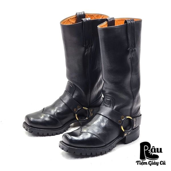  |SIZE 38.5| FRYE 6J27002 VINTAGE 70S LUG-SOLE HARNESS BOOT Z38.5-6785 