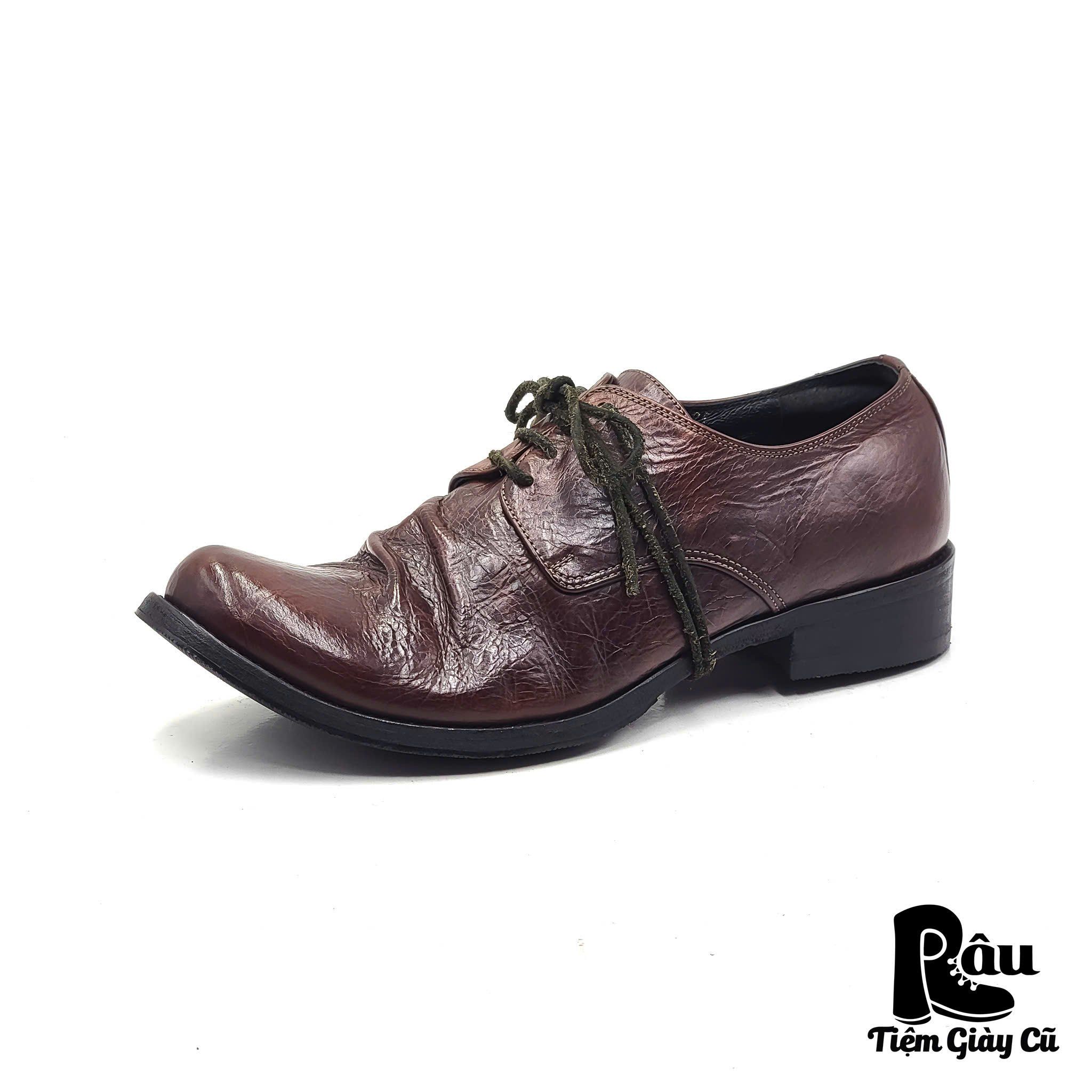  |SIZE 43| SOWN GARMENTS FW2018 WAX TABACCO DERBY SHOES Z43-7259 