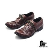  |SIZE 43| SOWN GARMENTS FW2018 WAX TABACCO DERBY SHOES Z43-7259 