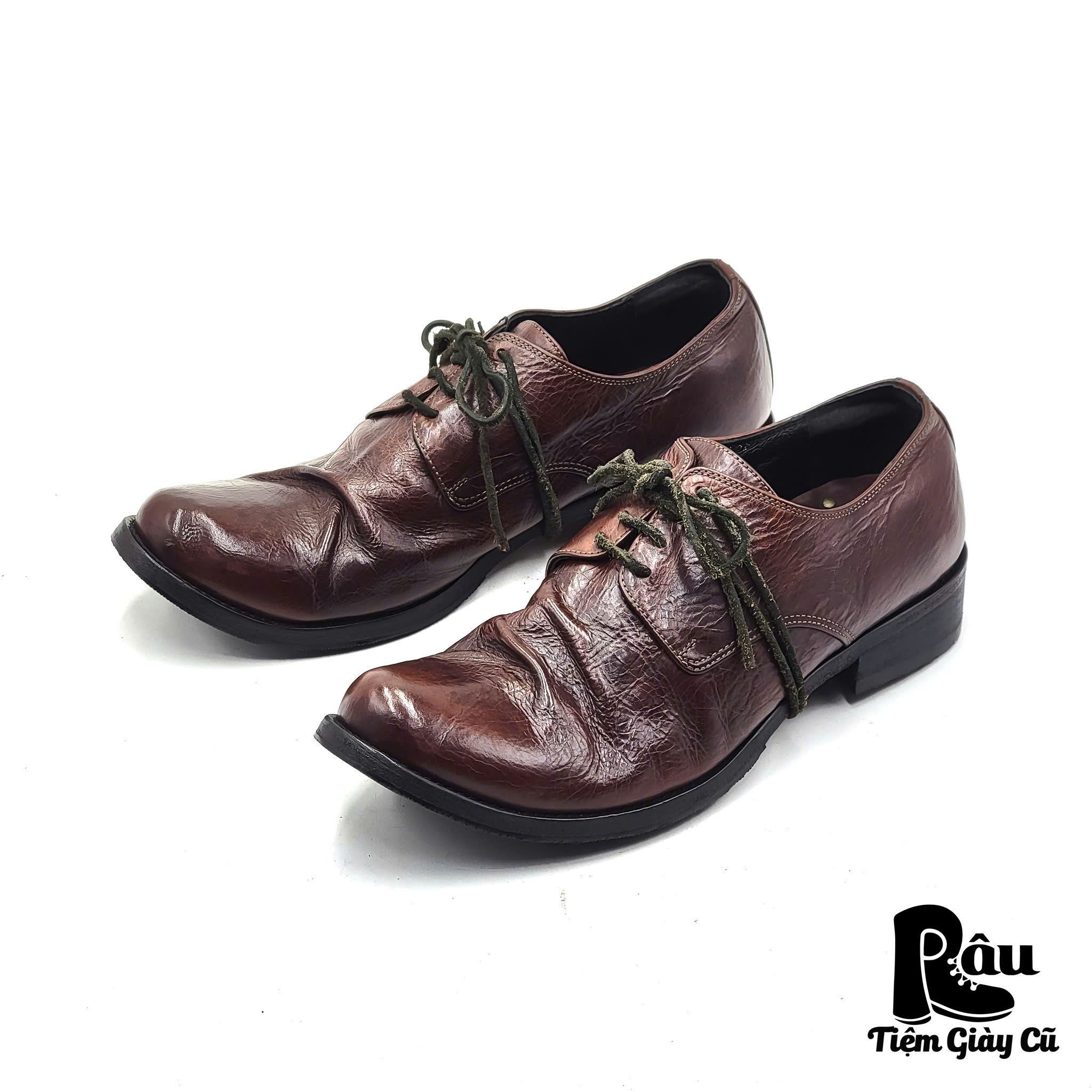  |SIZE 43| SOWN GARMENTS FW2018 WAX TABACCO DERBY SHOES Z43-7259 