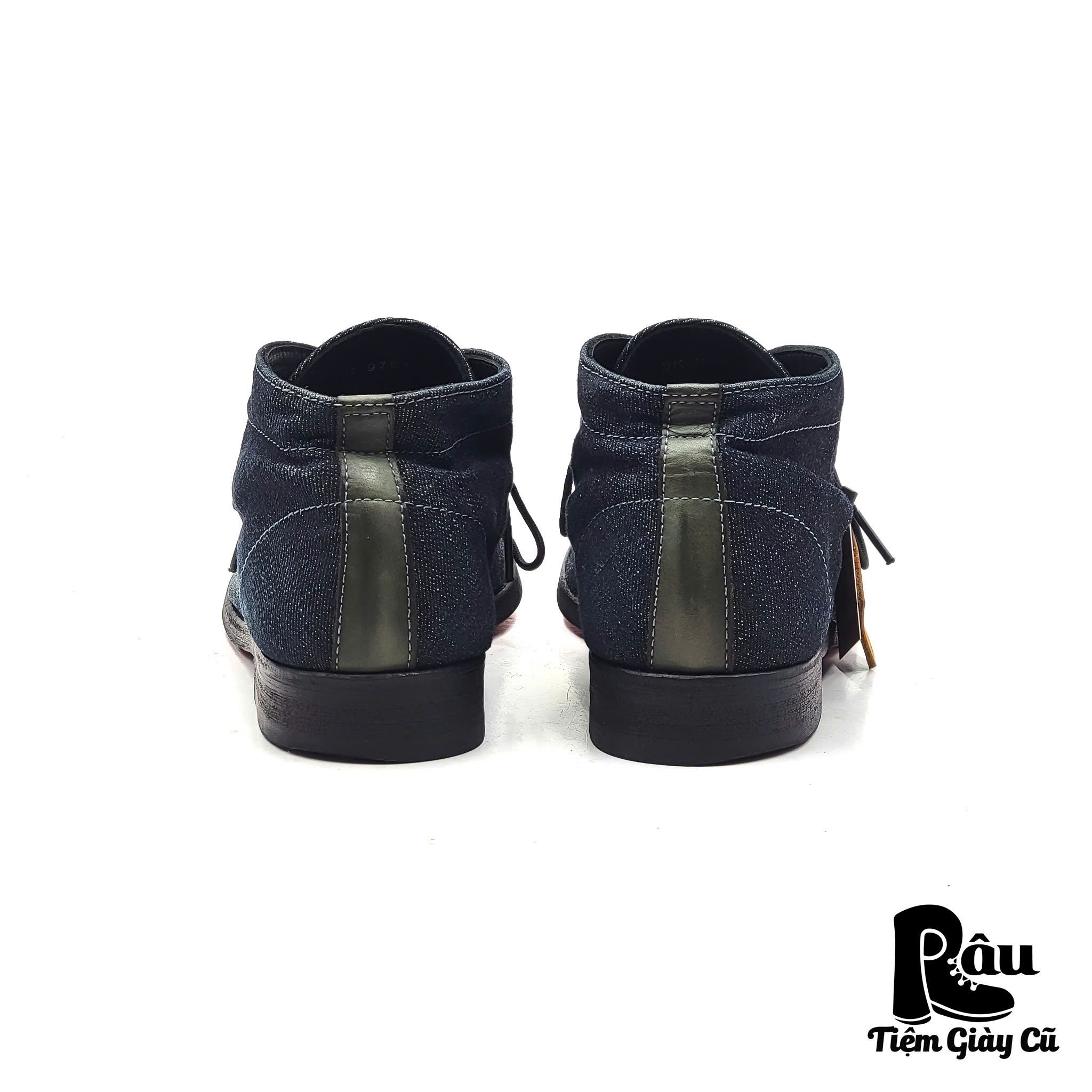  |SIZE 38| LOUNGE LIZARD 9784 INDIGO RAW DENIM 2-EYES CHUKKA BOOT AU38-7292 