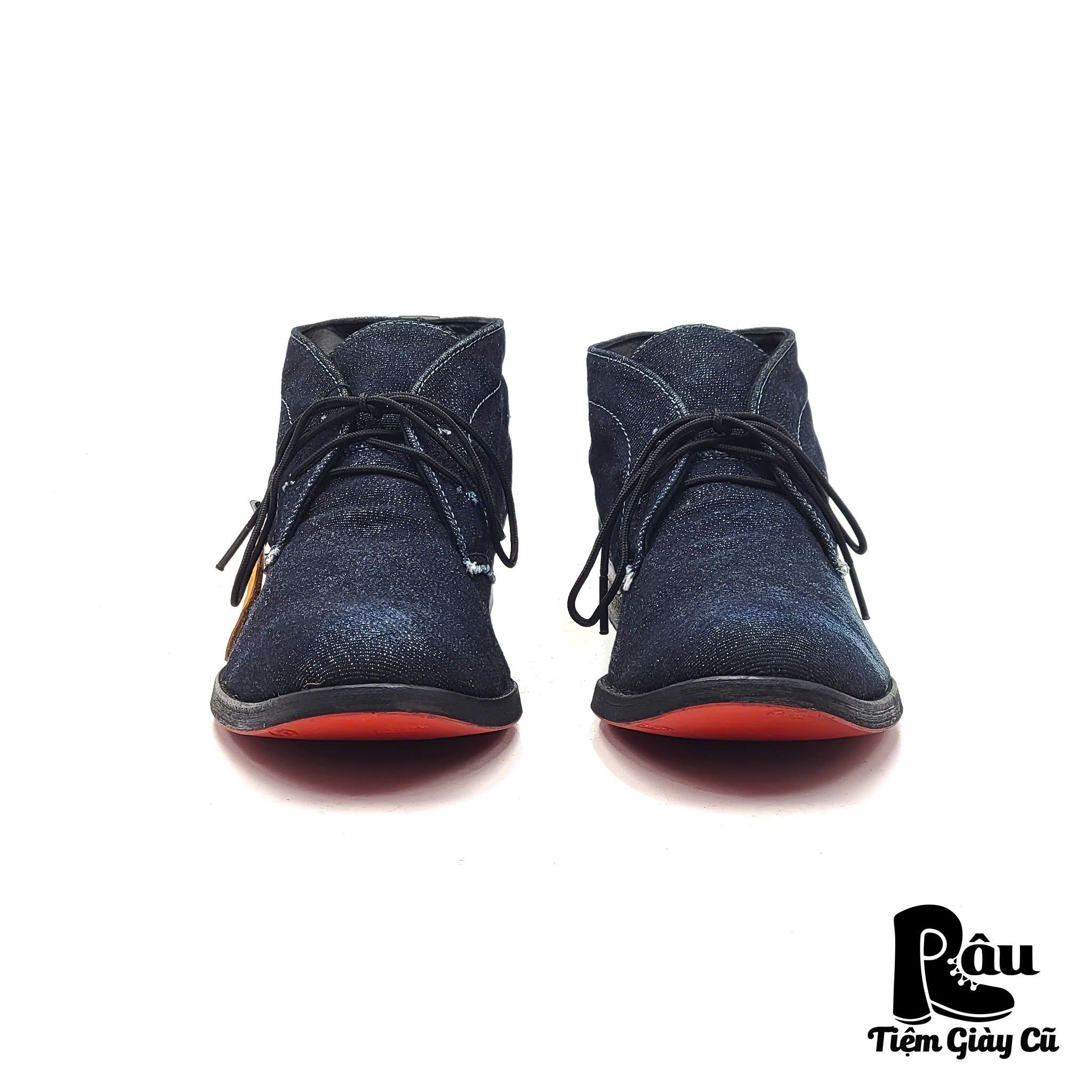  |SIZE 38| LOUNGE LIZARD 9784 INDIGO RAW DENIM 2-EYES CHUKKA BOOT AU38-7292 