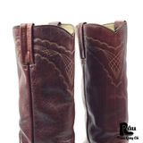  |SIZE 41| FRYE VINTAGE 3029 REDDISH BROWN EMBROIDERED COWBOY BOOT Z41-7136 