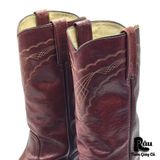  |SIZE 41| FRYE VINTAGE 3029 REDDISH BROWN EMBROIDERED COWBOY BOOT Z41-7136 