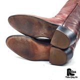  |SIZE 41| FRYE VINTAGE 3029 REDDISH BROWN EMBROIDERED COWBOY BOOT Z41-7136 