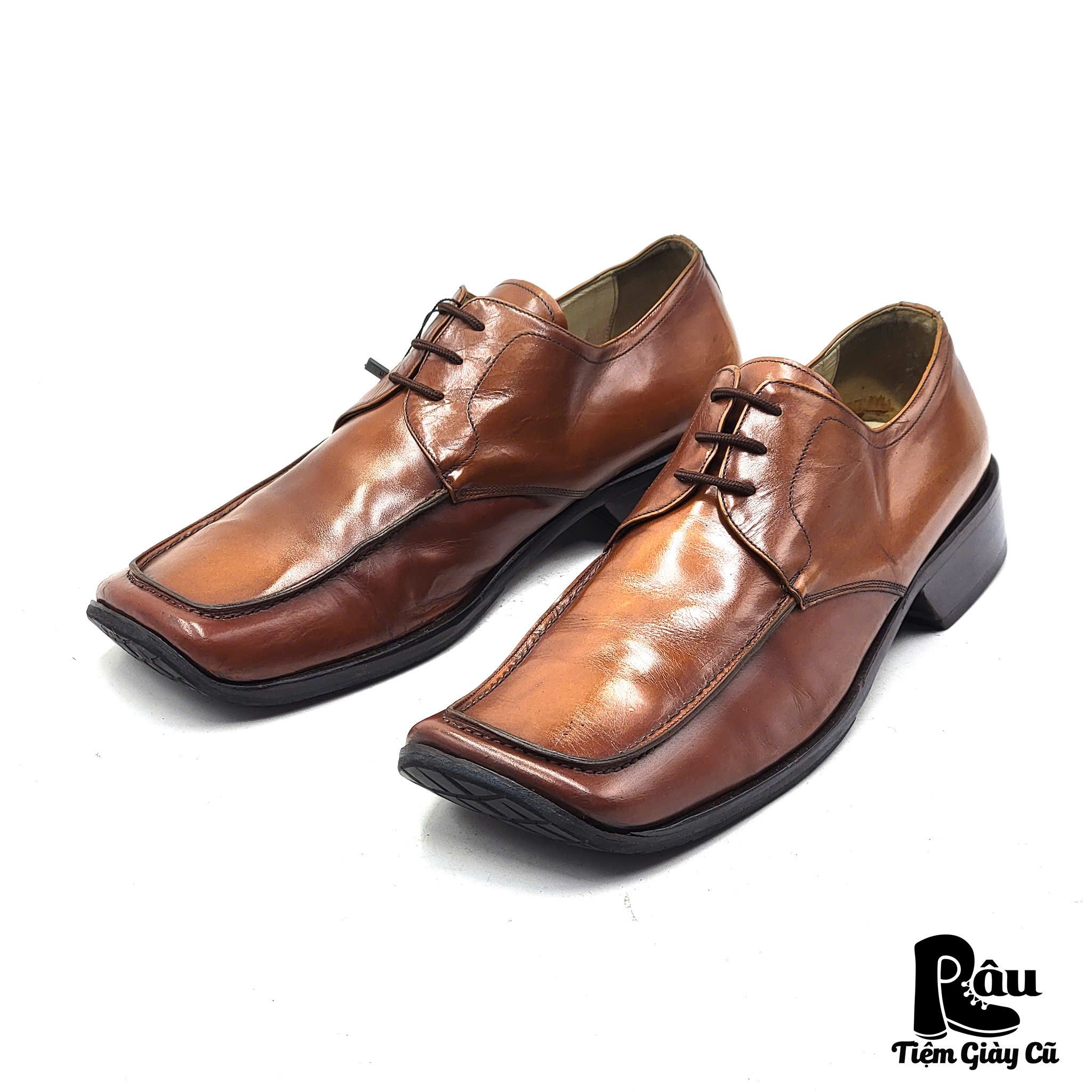  |SIZE 43| TODD WELSH VINTAGE ITALIAN SQUARE TOE DERBY SHOES AT43-7324 