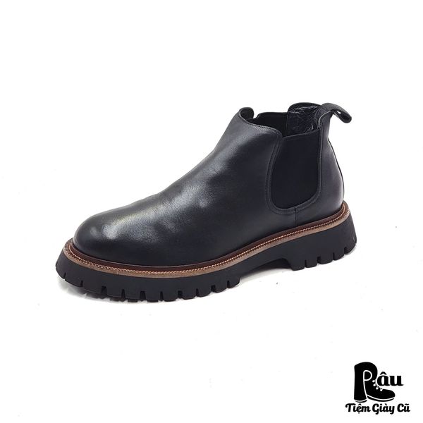  |SIZE 42| BLACK CHUNKY ANKLE CHELSEA BOOT AU42-7334 
