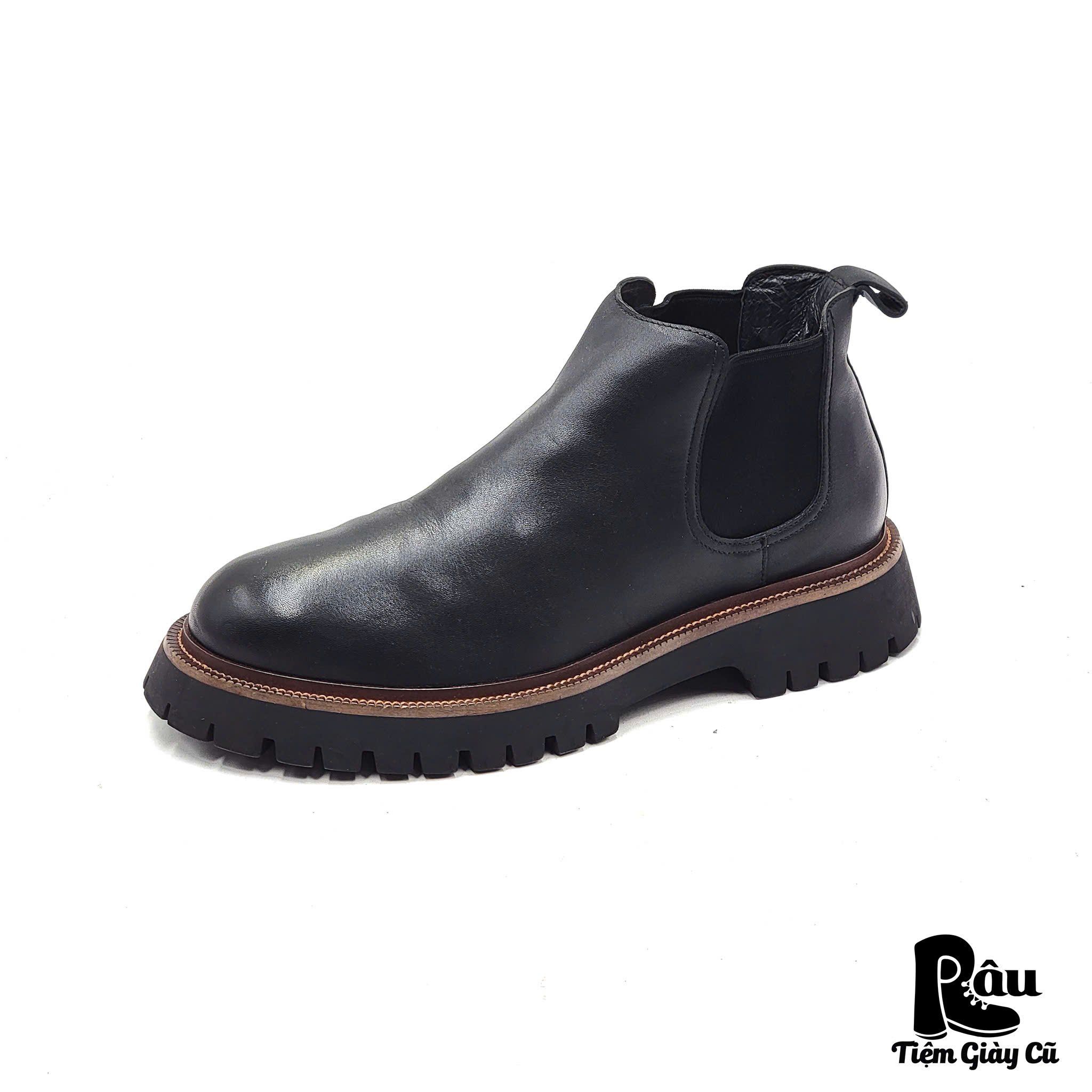  |SIZE 42| BLACK CHUNKY ANKLE CHELSEA BOOT AU42-7334 