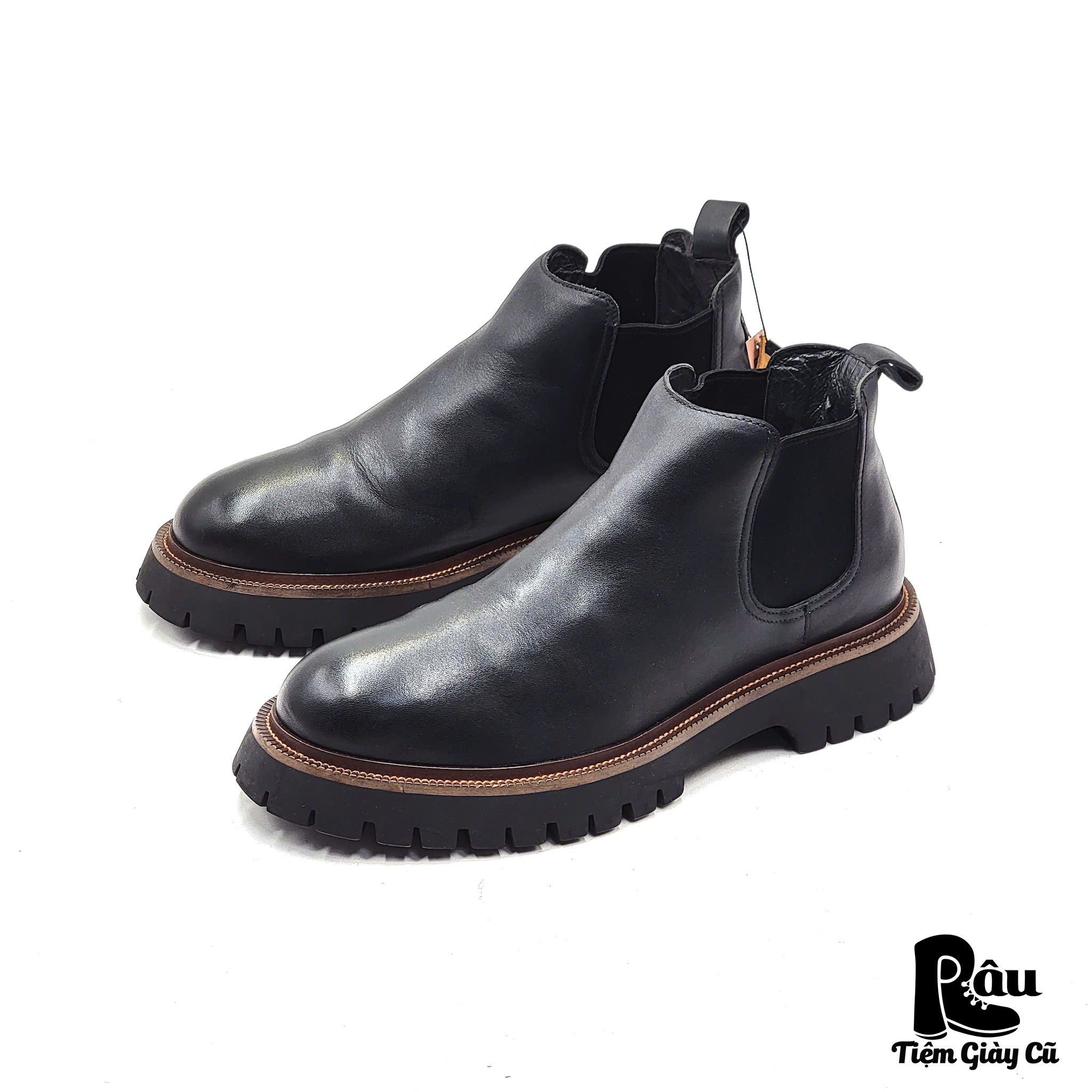  |SIZE 42| BLACK CHUNKY ANKLE CHELSEA BOOT AU42-7334 