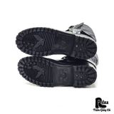  |SIZE 40| MODA DE ESPANA DOUBLE BUCKLE BLACK HARNESS BOOT AS40-7363 