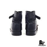  |SIZE 39| PADRONE BLACK SINGLE STRAP ANKLE DRESS BOOT Z39-7408 