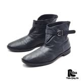  |SIZE 39| PADRONE BLACK SINGLE STRAP ANKLE DRESS BOOT Z39-7408 