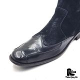  |SIZE 39| WHOOP DE DOO SUEDE & SMOOTH LEATHER SIDE-ZIP DRESS BOOT AV39-7409 