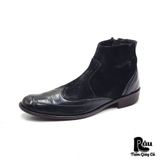  |SIZE 39| WHOOP DE DOO SUEDE & SMOOTH LEATHER SIDE-ZIP DRESS BOOT AV39-7409 