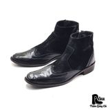  |SIZE 39| WHOOP DE DOO SUEDE & SMOOTH LEATHER SIDE-ZIP DRESS BOOT AV39-7409 