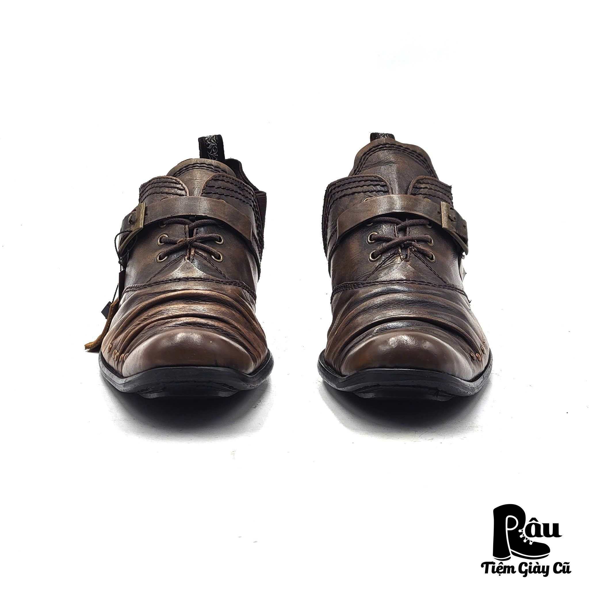  |SIZE 41| STEAMPUNK DISTRESSED BUCKLE SHOES AT41-7431 