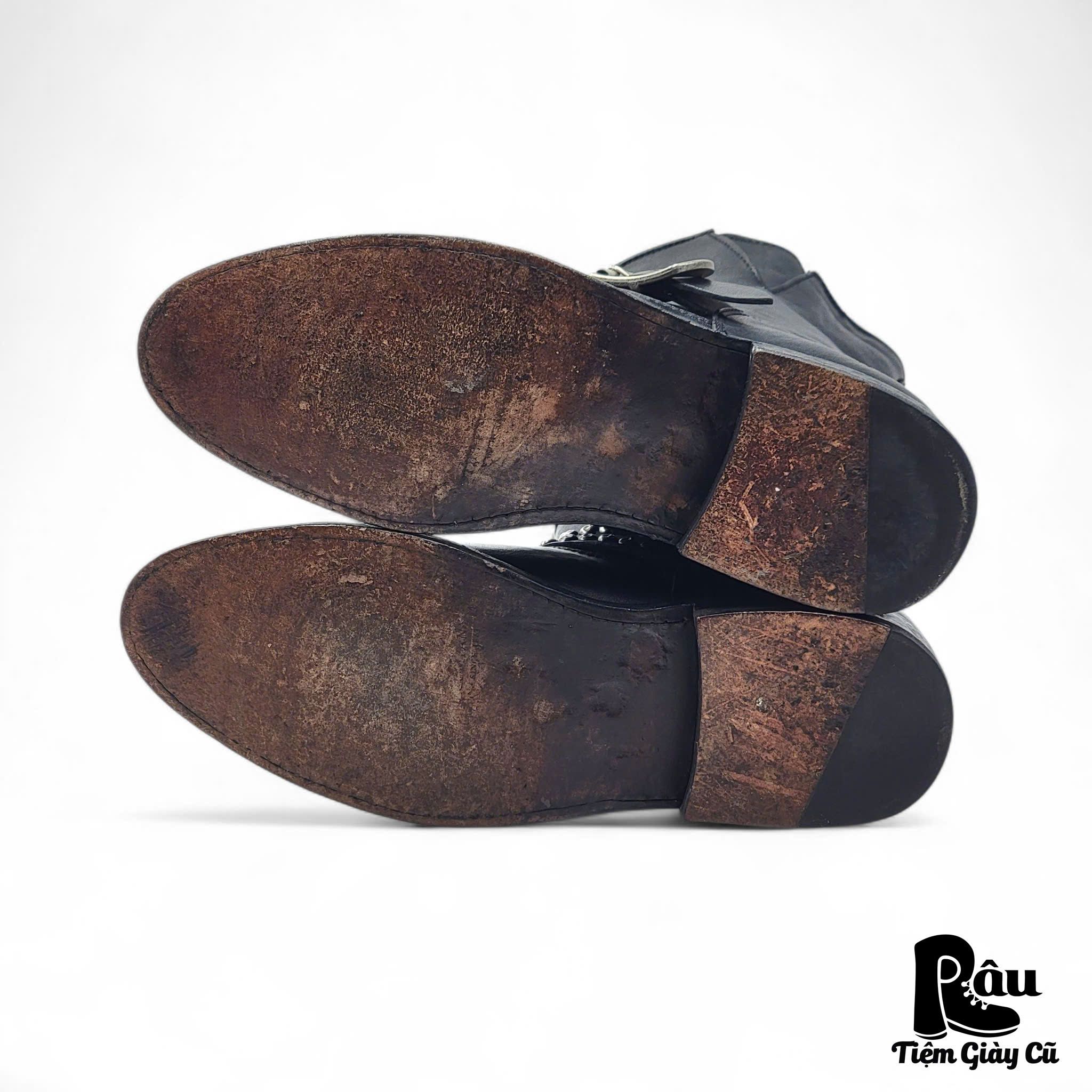  |SIZE 38| FRYE 3476322 METALLIC STUDS ENGINEER BOOT AV38-7417 