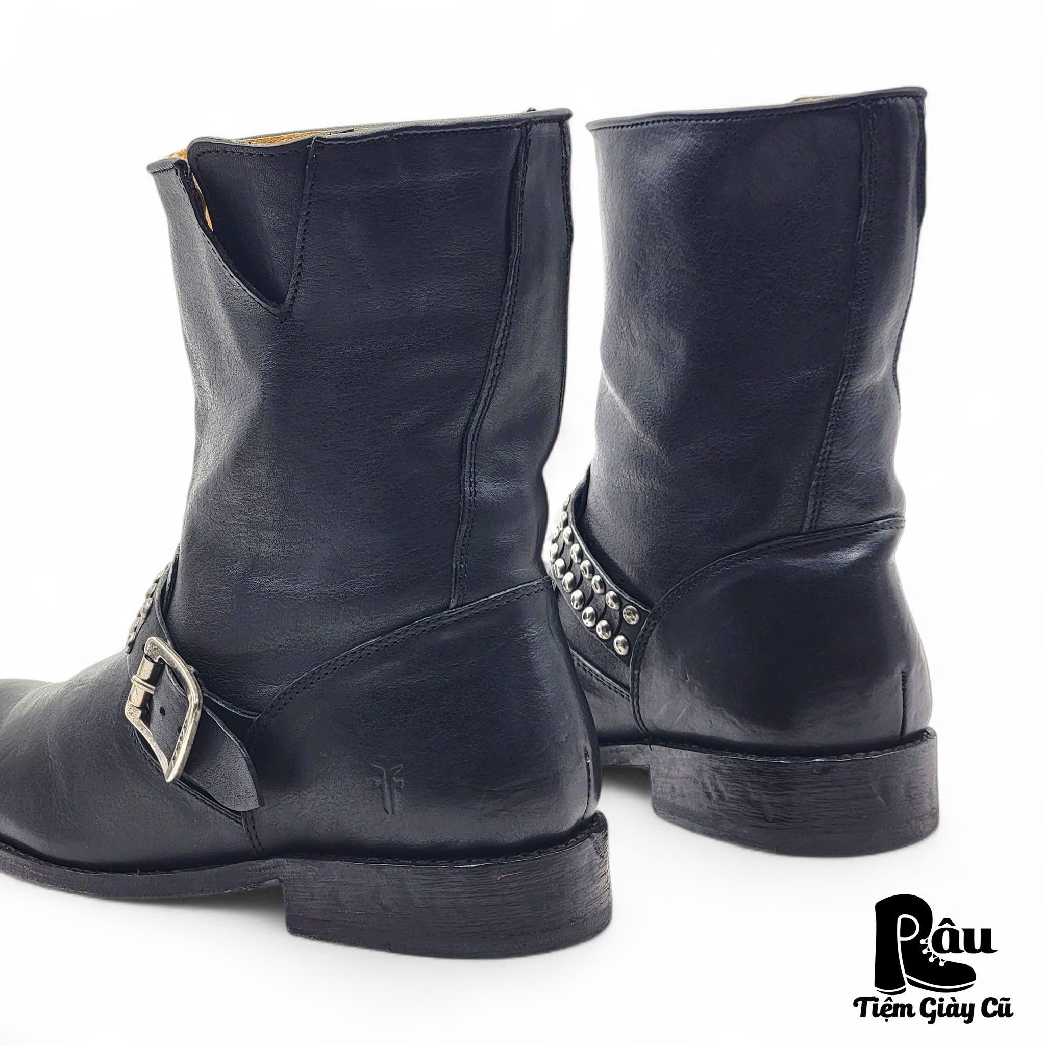  |SIZE 38| FRYE 3476322 METALLIC STUDS ENGINEER BOOT AV38-7417 