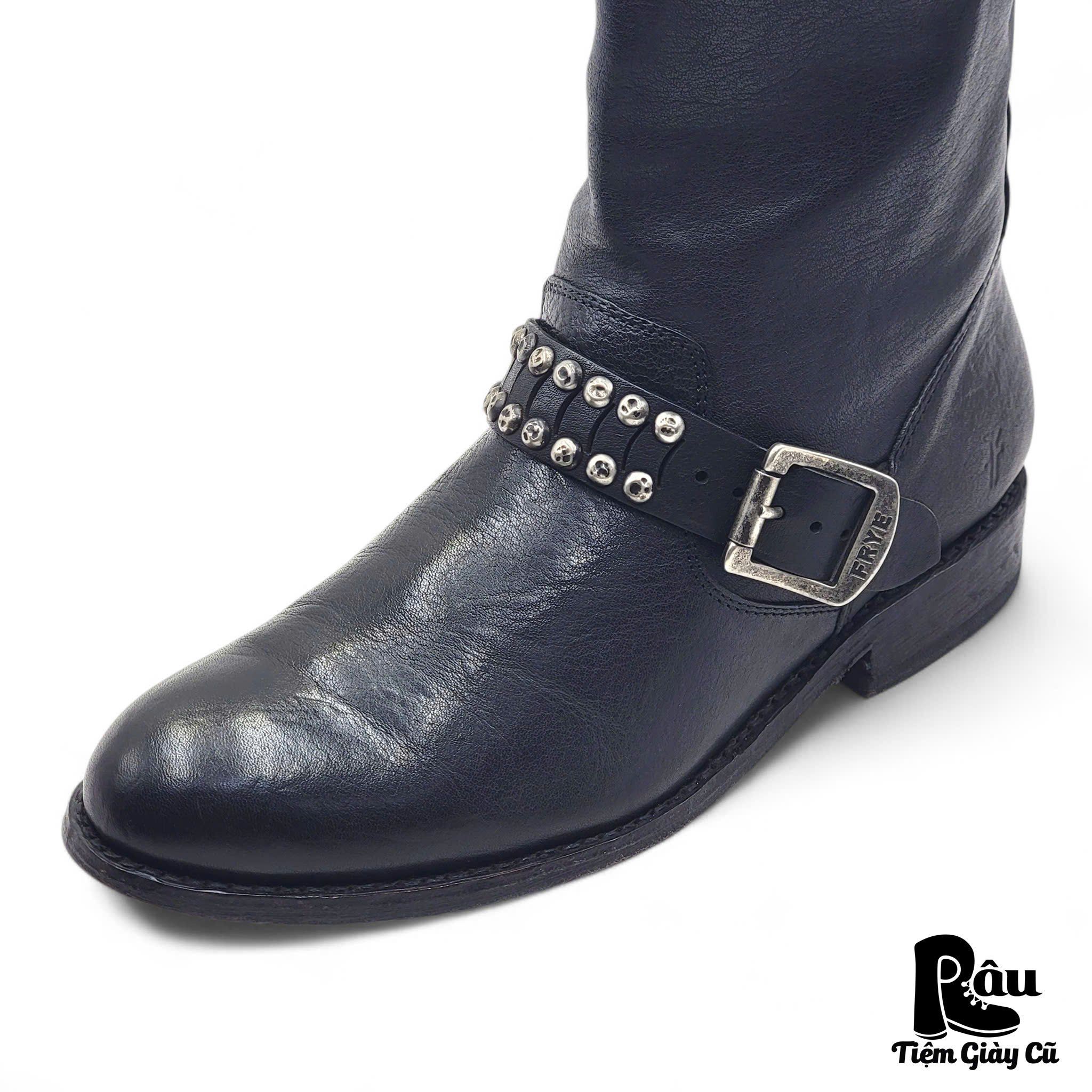  |SIZE 38| FRYE 3476322 METALLIC STUDS ENGINEER BOOT AV38-7417 