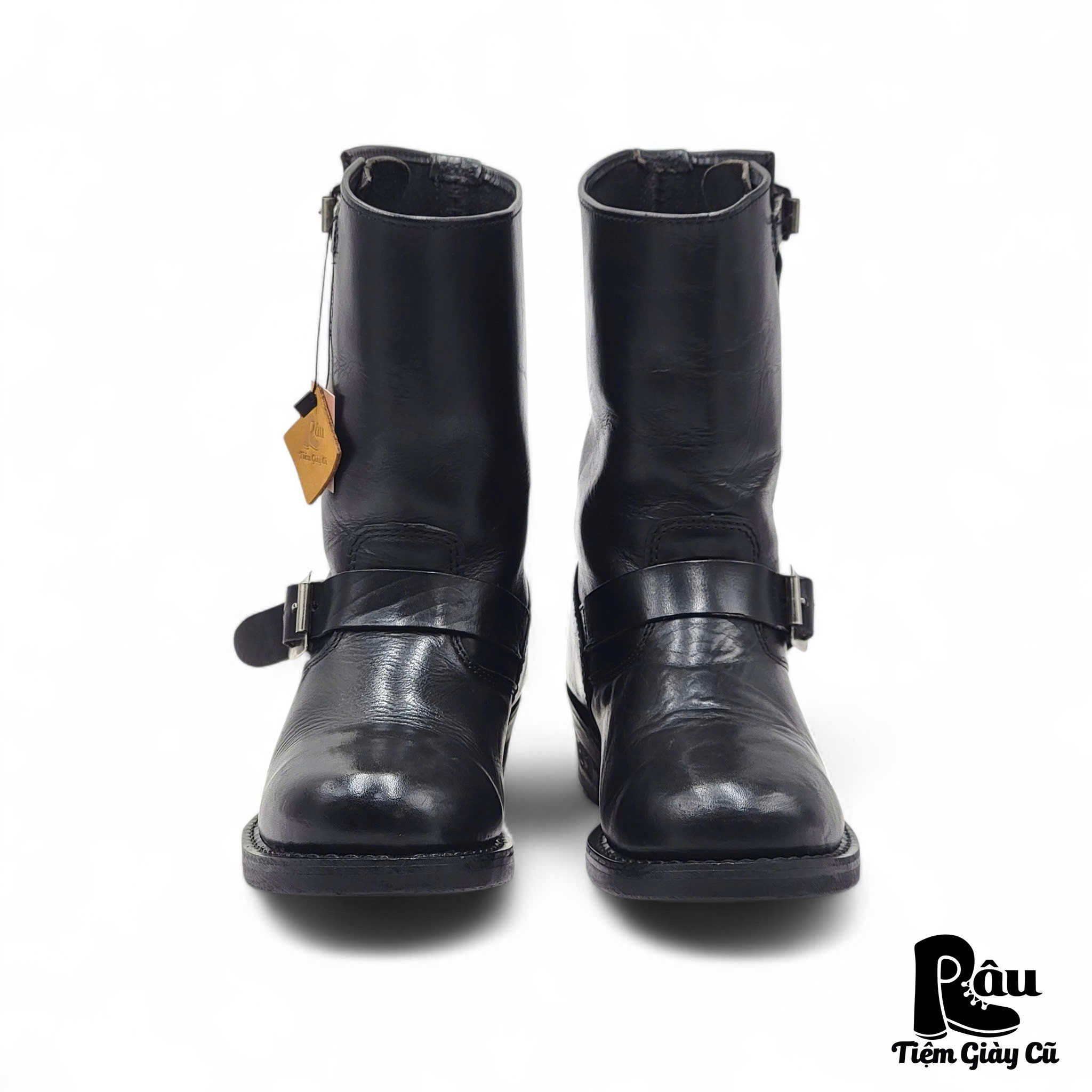  |SIZE 38.5| WASHPAN BLACK ENGINEER BOOT AS38.5-7419 