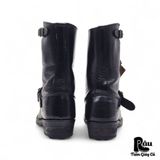  |SIZE 38.5| WASHPAN BLACK ENGINEER BOOT AS38.5-7419 