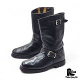  |SIZE 38.5| VALVERDE DEL CAMINO BLACK ENGINEER BOOT Z38.5-7416 