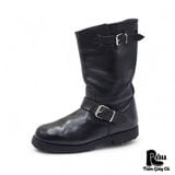  |SIZE 38.5| VALVERDE DEL CAMINO BLACK ENGINEER BOOT Z38.5-7416 