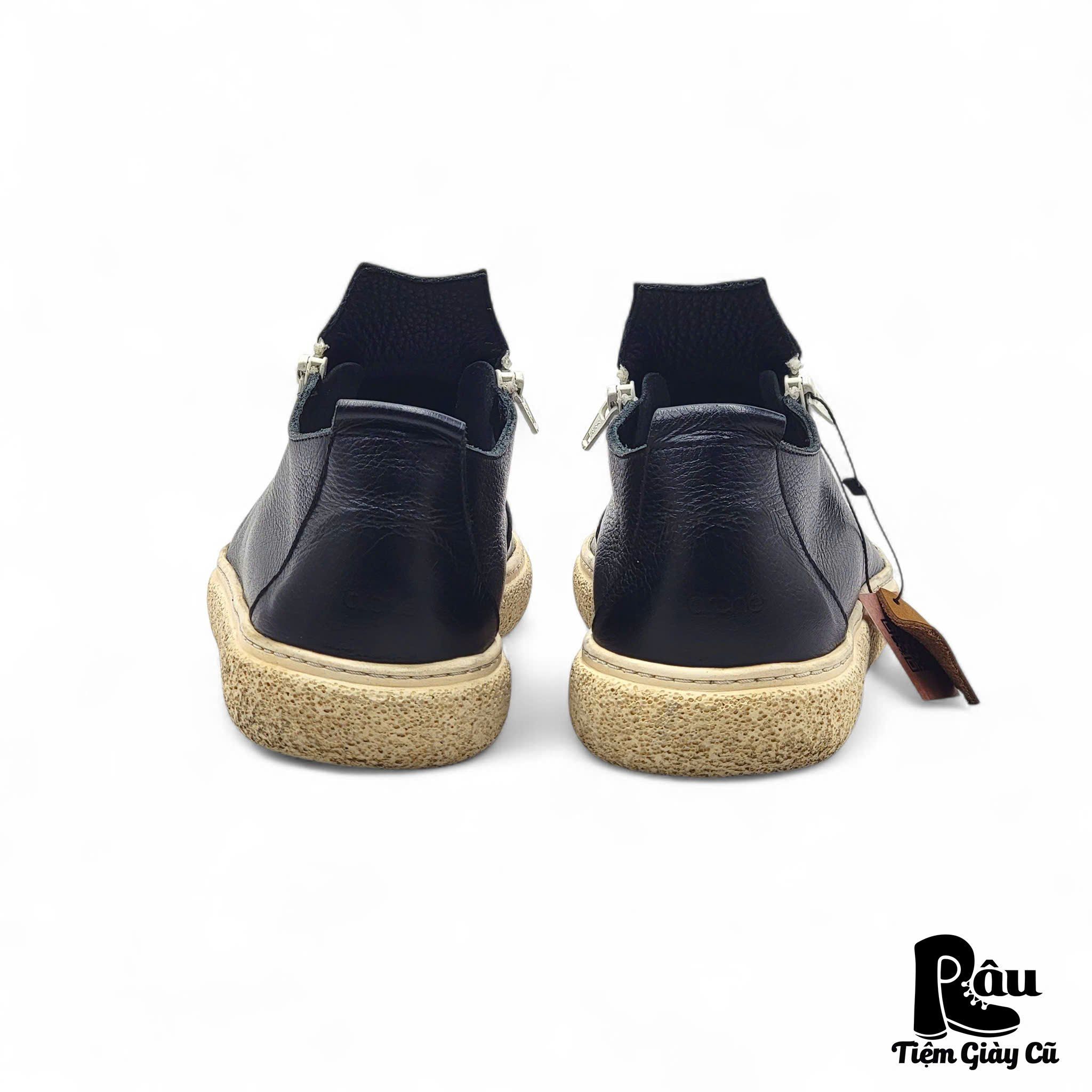  |SIZE 41| ARCHE BLACK EDENOO FULL-GRAIN SLIP ON SHOES Z41-7449 