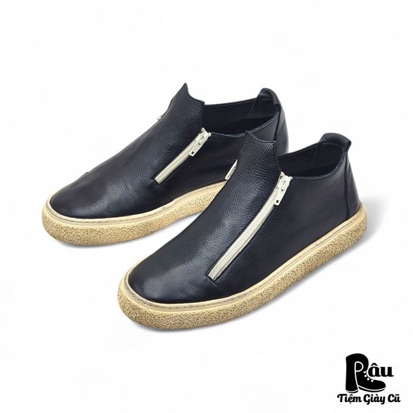  |SIZE 41| ARCHE BLACK EDENOO FULL-GRAIN SLIP ON SHOES Z41-7449 