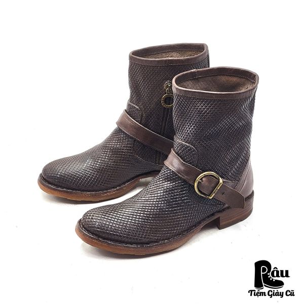  |SIZE 37| FIORENTINI + BAKER BROWN SIDE-ZIP ANKLE BOOT Z37-7462 