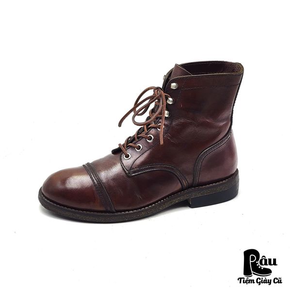  |SIZE 41| BROWN CAP-TOE LACE-UP WORK BOOT Z41-7454 