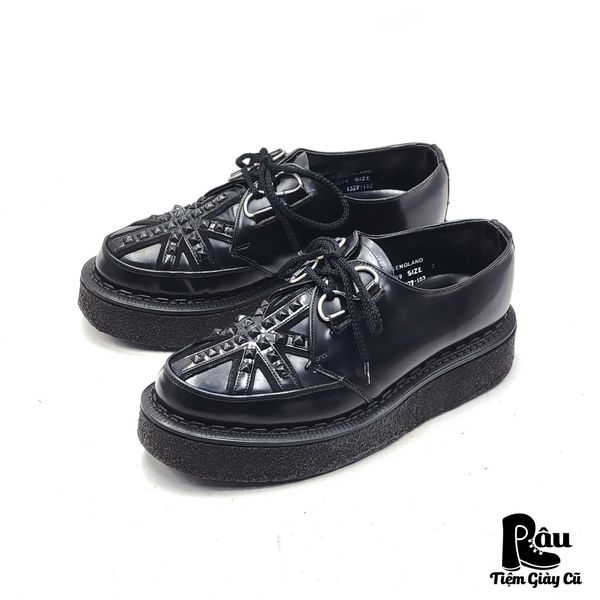  |SIZE 39| GEORGE COX X MUSIUM DIV. FW2013 UNION JACK STUDS 3588 CREEPER SHOES Z39-7494 