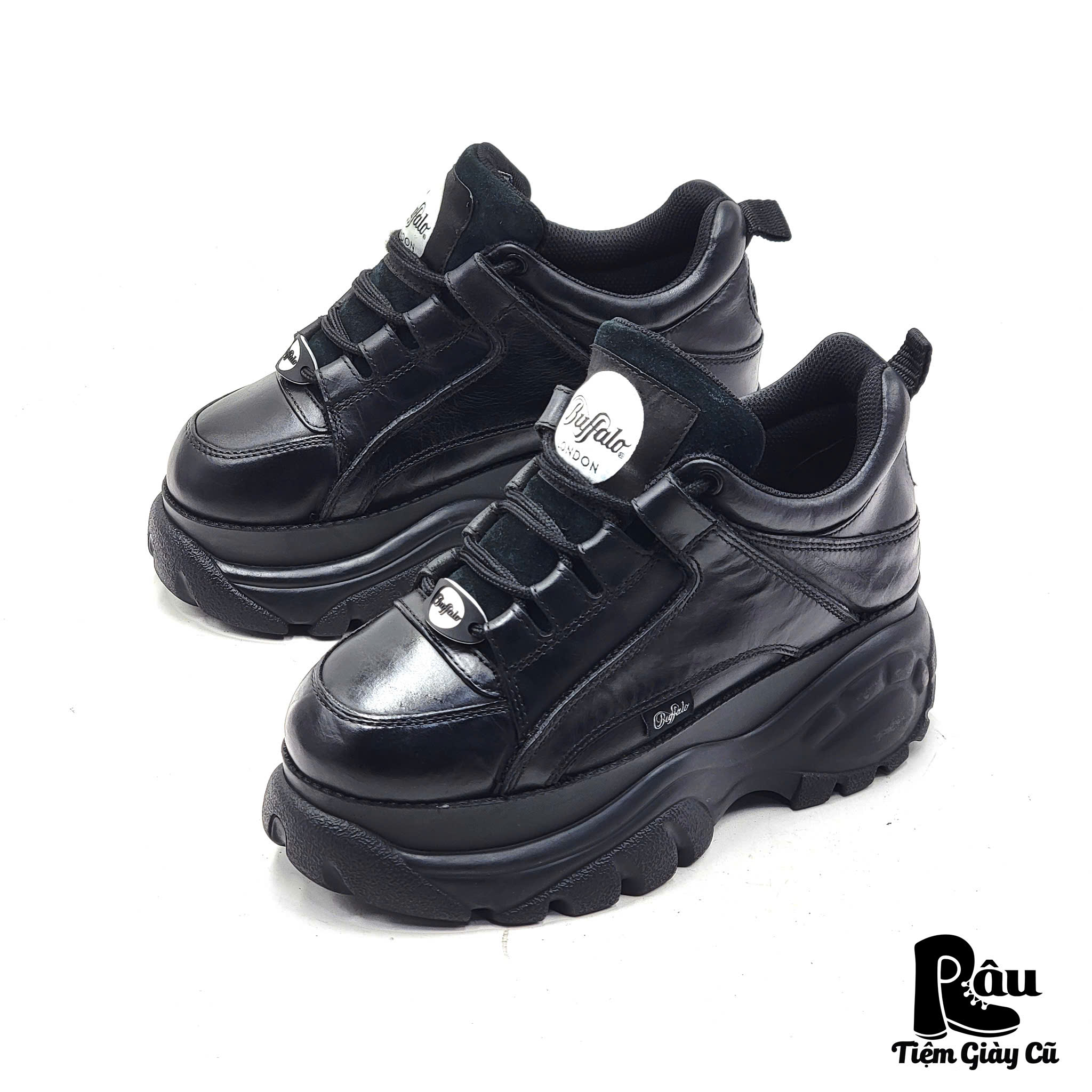 SIZE 37| BUFFALO LONDON 1339-14 2.0 BLACK CLASSIC LOW-TOP PLATFORM
