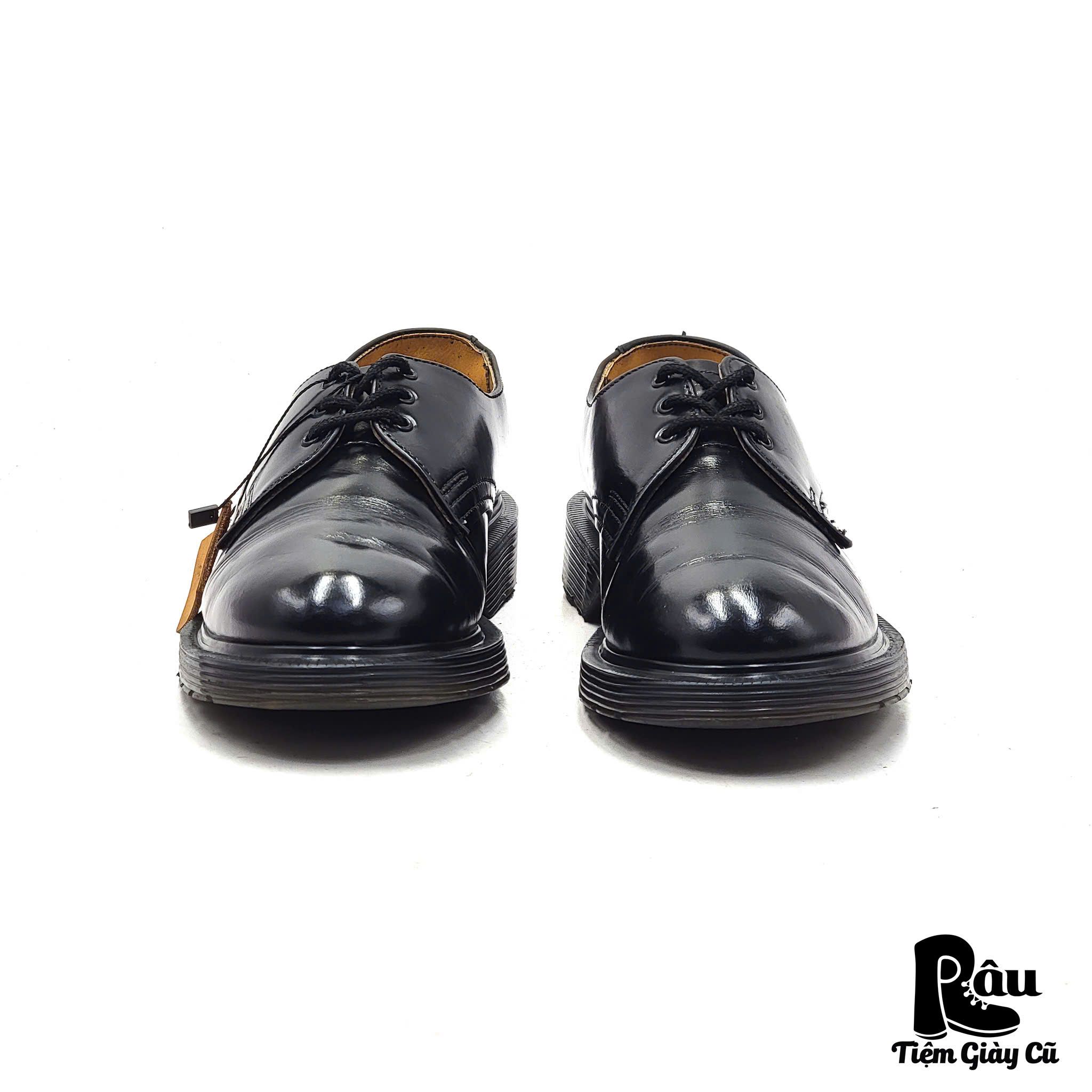  |SIZE 36| SOLOVAIR VINTAGE 995 CLASSIC 3-EYES BLACK GIBSON DERBY SHOES AV36-7497 