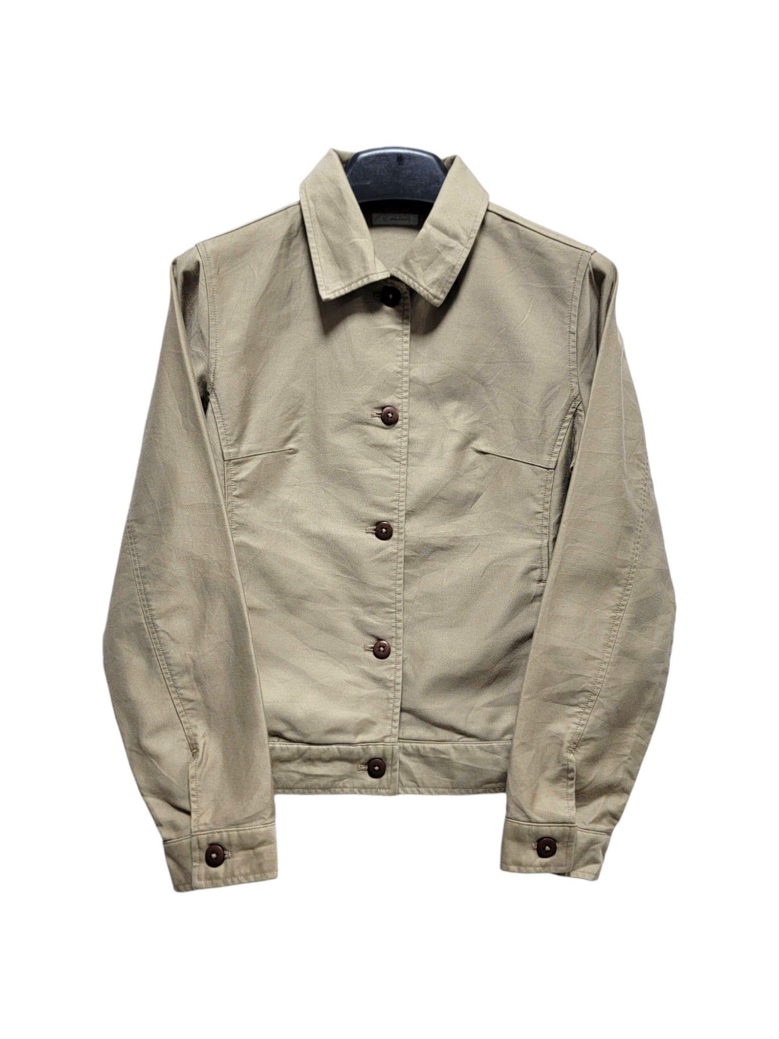  |SIZE S| SC. INTIMATE BASIC BEIGE KHAKI BUTTON JACKET AOS-7437 