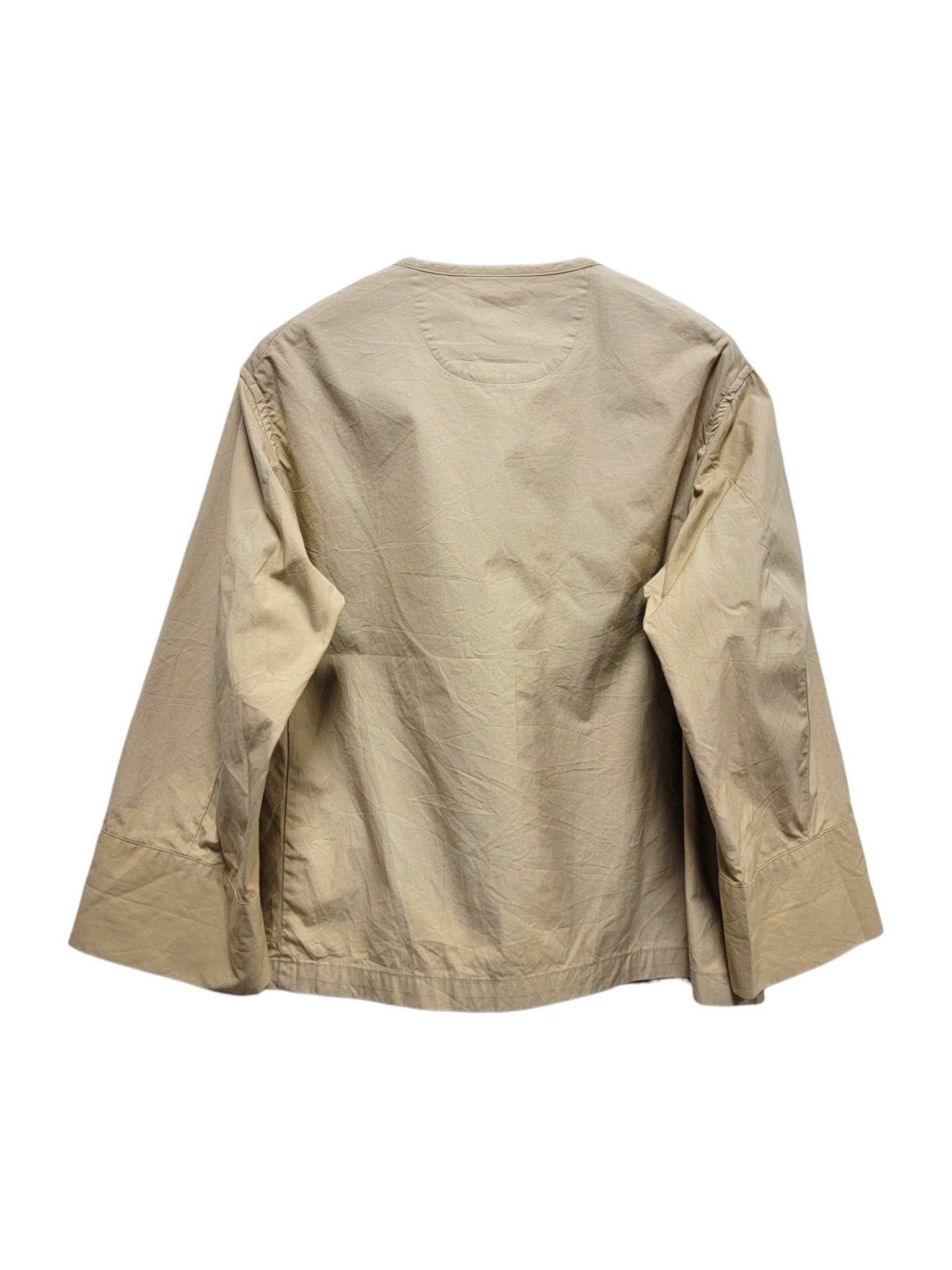  |SIZE L| DANTON JD-8876 DUK COTTON COLLARLESS BUTTON JACKET AOL-7445 