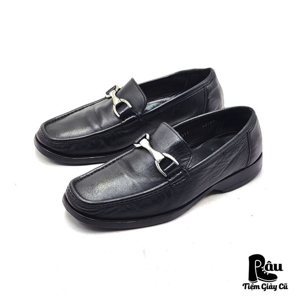  |SIZE 42| VIGEVANO VINTAGE BLACK HORSEBIT LOAFER Z42-7506 
