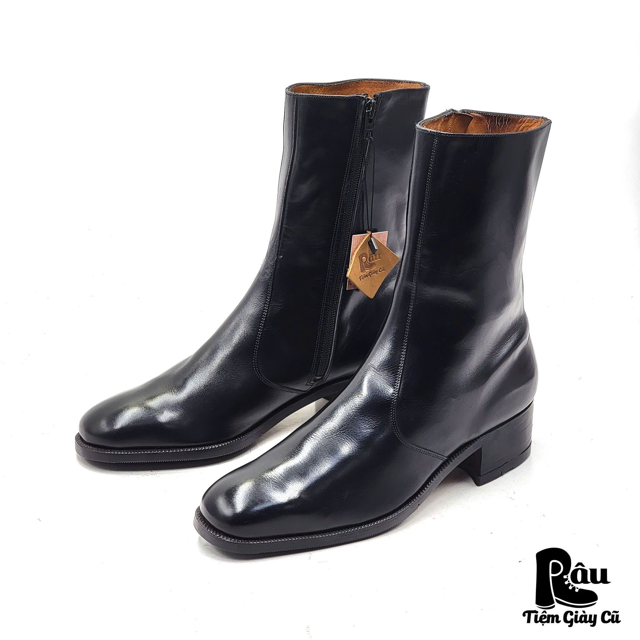  |SIZE 38| CAREL PARIS 1698 VINTAGE 70S AILÉE ZIPPER ANKLE BOOT AV38-7491 