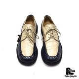 |SIZE 41| MANZ BEIGE NAVY SPECTATOR DERBY SHOES Z41-7514 