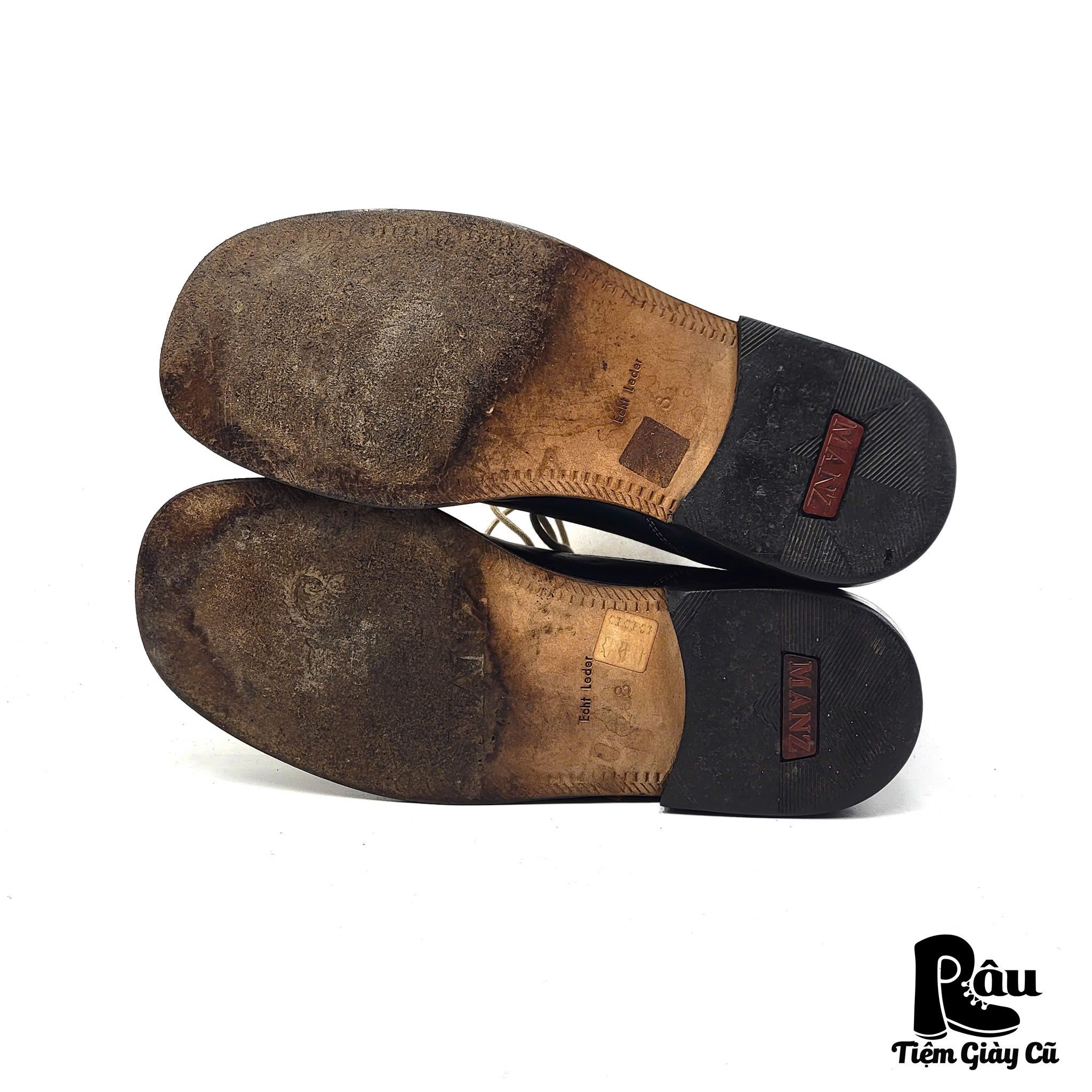  |SIZE 41| MANZ BEIGE NAVY SPECTATOR DERBY SHOES Z41-7514 