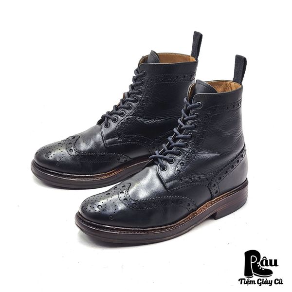  |SIZE 38.5| GRENSON 5068-01 FRED CALF BROGUE BOOT Z38.5-7509 