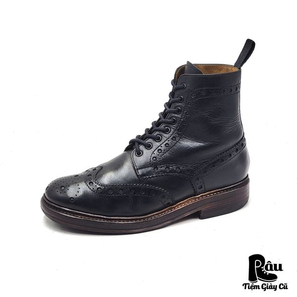  |SIZE 38.5| GRENSON 5068-01 FRED CALF BROGUE BOOT Z38.5-7509 