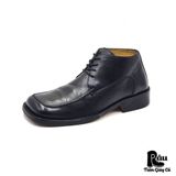  |SIZE 39| FERNANDO MELO BLACK SQUARE-TOE LACE-UP BOOT AT39-7500 