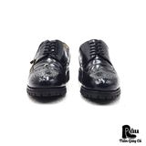  |SIZE 38.5| BERWICK 1707 2370 BLACK BROGUE WINGTIP LUG SOLE DERBY SHOES Z38.5-7528 