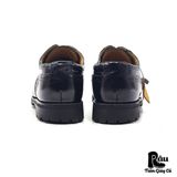  |SIZE 38.5| BERWICK 1707 2370 BLACK BROGUE WINGTIP LUG SOLE DERBY SHOES Z38.5-7528 