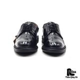  |SIZE 38.5| BERWICK 1707 4406 BLACK BLUCHER SHOES Z38.5-7551 