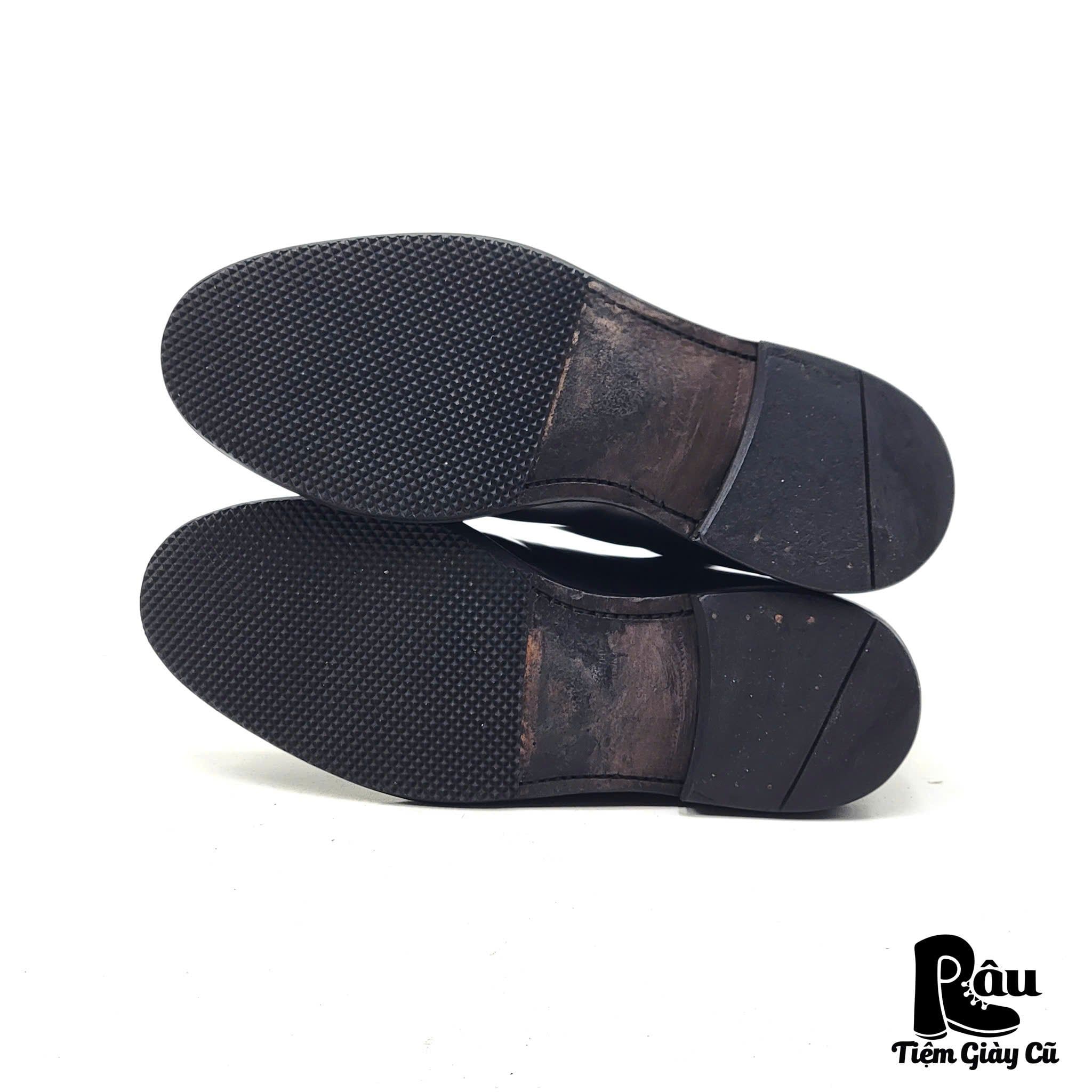  |SIZE 38.5| BERWICK 1707 4406 BLACK BLUCHER SHOES Z38.5-7551 