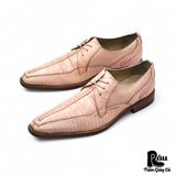  |SIZE 43| GIORGIO BRUTINI BLUSH PINK EXOTIC PRINT DRESS SHOES AT43-7546 
